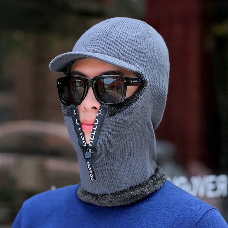 Men’s Brimmed Zip Up Thermal Balaclava