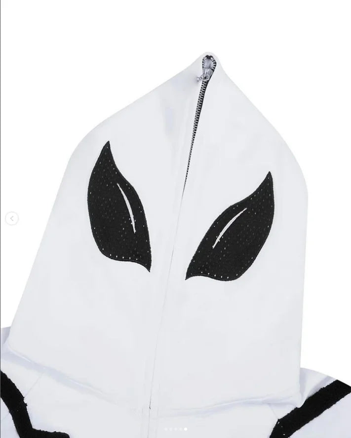 Y2K Hip Hop Hoodies Harajuku Spider Web Graphic Full Zipper Sweatshirt Gothic Punk Loose Pocket Women Jacket Coat Streetwear