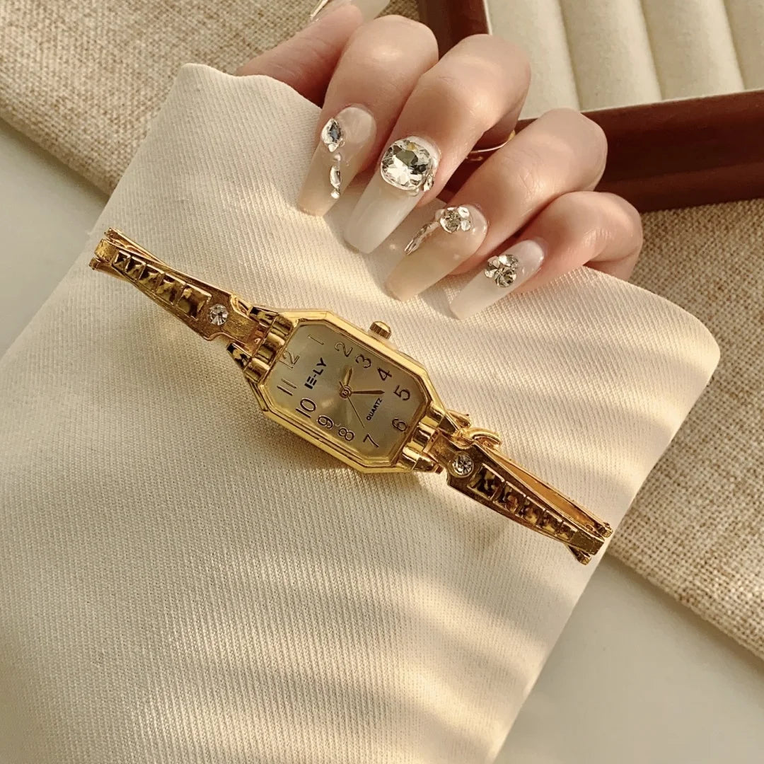 Women’s Gold Tone Crystal Look Bracelet Watch
