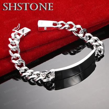 Vintage 925 Sterling Silver Cuban Bracelet