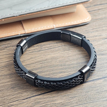 Magnetic Buckle Stainless Steel Rope Weaving Jewelry