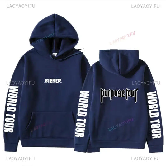 Hoodies Men Justin Bieber Purpose Tour fashion Print Hip Hop Streetwear Fleece Warm Hoody Men Women Pullover Hoodie Sweatshirt