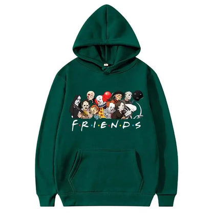 Halloween Hoodies Men Fashion Long Sleeve Friends Sweatshirts Women Novelty Horror Movie Casual Harajuku Pullovers Sudaderas