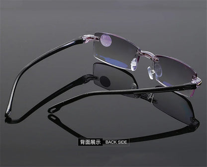 Reading Glasses Men Anti Blue Rays Presbyopia Goggles Women Vintage Rimless Eyewear Diopter +1.0 1.5 2.0 2.5 3.0 3.5 4.0 Окуляри