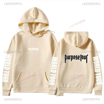 Hoodies Men Justin Bieber Purpose Tour fashion Print Hip Hop Streetwear Fleece Warm Hoody Men Women Pullover Hoodie Sweatshirt