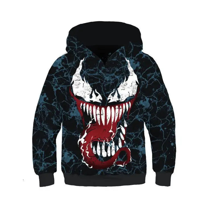 Anime 3D Printed Spider Gwen Hoodie Movie Cosplay Costume Hooded Pullover Kids Streetwear Child Halloween Party Cloak Sweatshirt