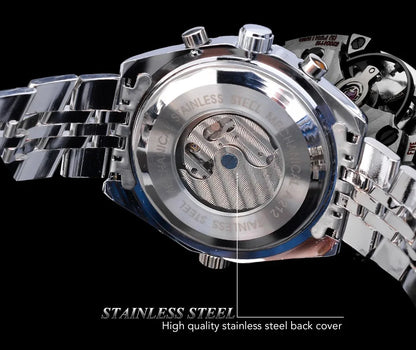 High-End Men's Watches Are a Stylish and Functionally Practical Mechanical Timepiece Made of Stainless Steel, Featuring a Hollow Design and a Large Dial. Its Attractive Appearance Makes It Suitable for Everyday Gifts, and It