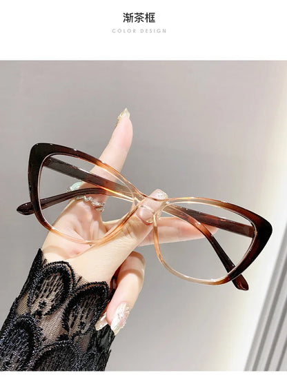 Fashion Ladies Reading Glasses Women Men Trendy Luxury Design Presbyopia Eyeglasses Cat Eye Anti-blue Light Eyewear for Female