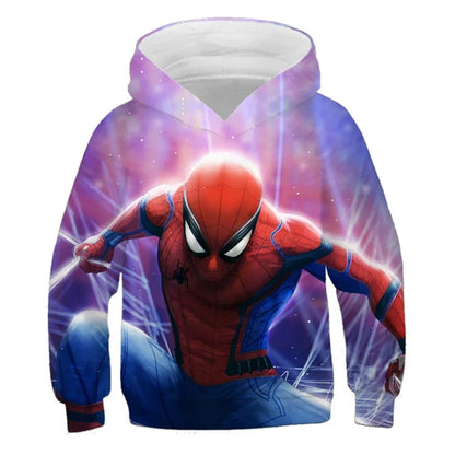 Girls Spring Marvel Spider-Man Venom Hoodie Superhero 3D Print Baby Boy Clothes Kids Casual Sportswear Hooded