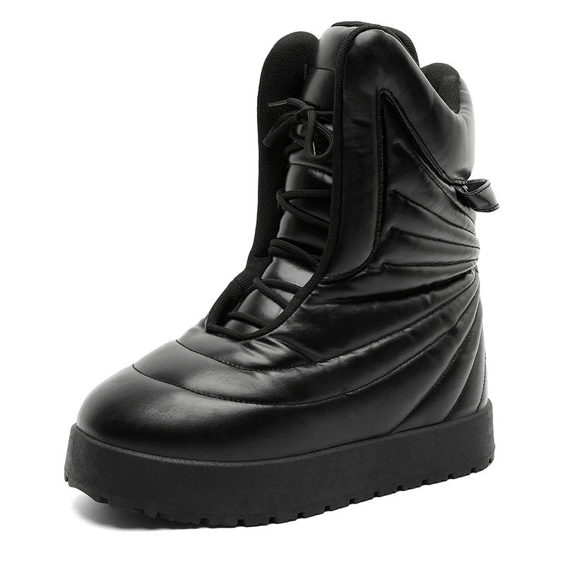 Men's high top sneakers for autumn and winter, thick, warm, versatile, trendy, bread shoes, casual sports shoes, snow boots