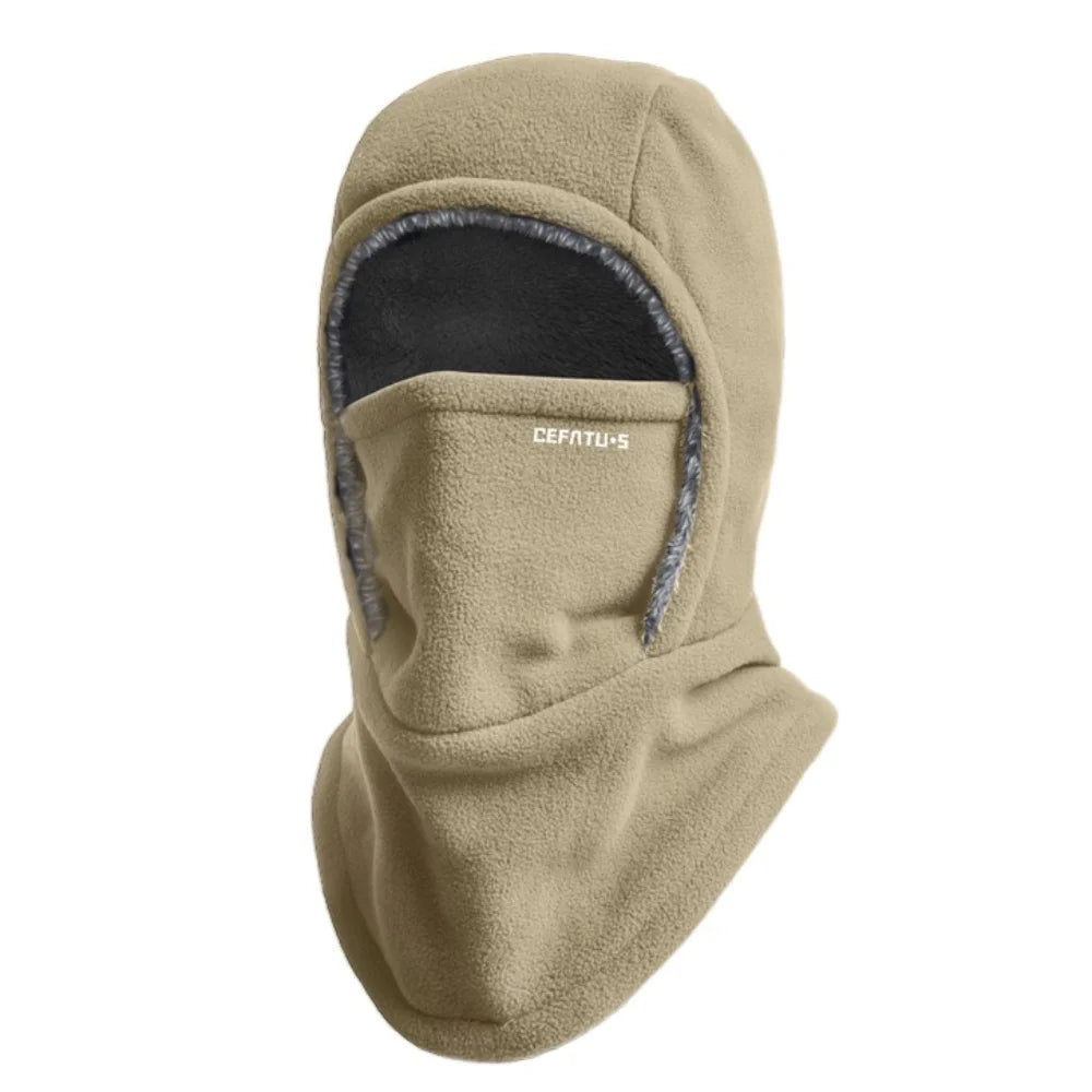 Warm Headgear Fleece Balaclava Cycling Cap Cold-proof Windproof Warm Hood and Hat Thicken Thermal Ski Windproof Cap Women Men