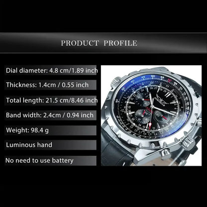 High-End Men's Watches Are a Stylish and Functionally Practical Mechanical Timepiece Made of Stainless Steel, Featuring a Hollow Design and a Large Dial. Its Attractive Appearance Makes It Suitable for Everyday Gifts, and It