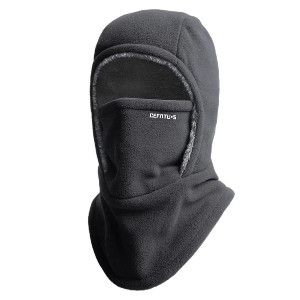 Warm Headgear Fleece Balaclava Cycling Cap Cold-proof Windproof Warm Hood and Hat Thicken Thermal Ski Windproof Cap Women Men