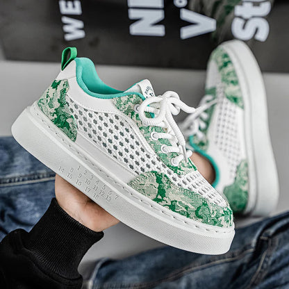 New Sneakers Casual Mens Designer Ethnic Style Board Shoes Fashion Fabric Breathable Increased Internal Flat Platform Shoes39-44