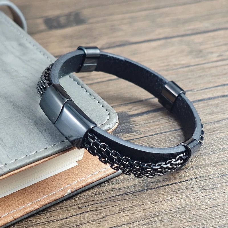 Magnetic Buckle Stainless Steel Rope Weaving Jewelry