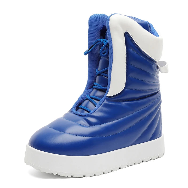 Men's high top sneakers for autumn and winter, thick, warm, versatile, trendy, bread shoes, casual sports shoes, snow boots