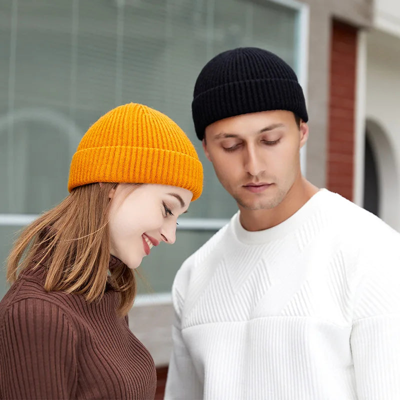 Winter Knittted Cap  Solid Color Hip Hop Cap Unisex Skullies & Beanies
