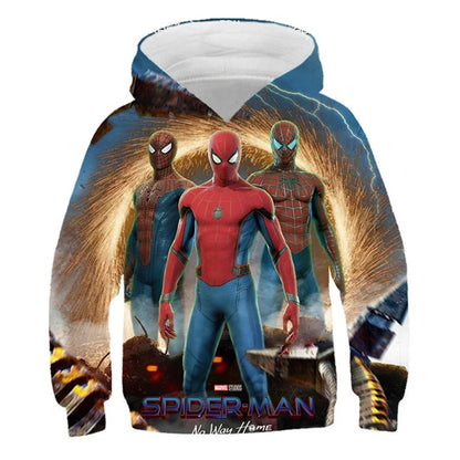 Girls Spring Marvel Spider-Man Venom Hoodie Superhero 3D Print Baby Boy Clothes Kids Casual Sportswear Hooded