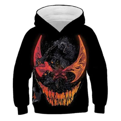 Girls Spring Marvel Spider-Man Venom Hoodie Superhero 3D Print Baby Boy Clothes Kids Casual Sportswear Hooded
