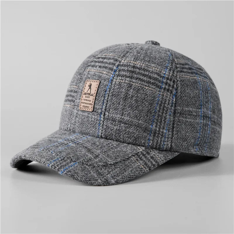 Warm Winter Baseball Cap with Ear Flaps for Men