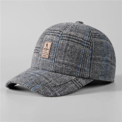 Warm Winter Baseball Cap with Ear Flaps for Men