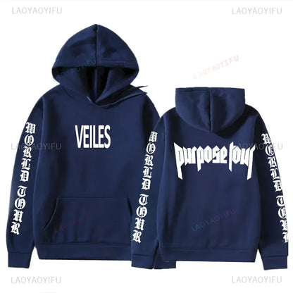 Hoodies Men Justin Bieber Purpose Tour fashion Print Hip Hop Streetwear Fleece Warm Hoody Men Women Pullover Hoodie Sweatshirt