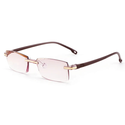 Reading Glasses Men Anti Blue Rays Presbyopia Goggles Women Vintage Rimless Eyewear Diopter +1.0 1.5 2.0 2.5 3.0 3.5 4.0 Окуляри