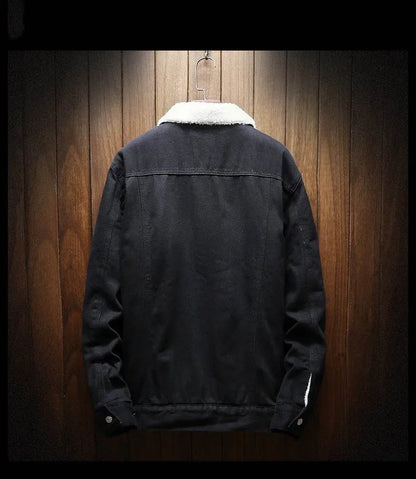 Men Winter Jean Jackets Outerwear Warm Denim Coats New Men Large Size Wool Liner Thicker Winter Denim Jackets