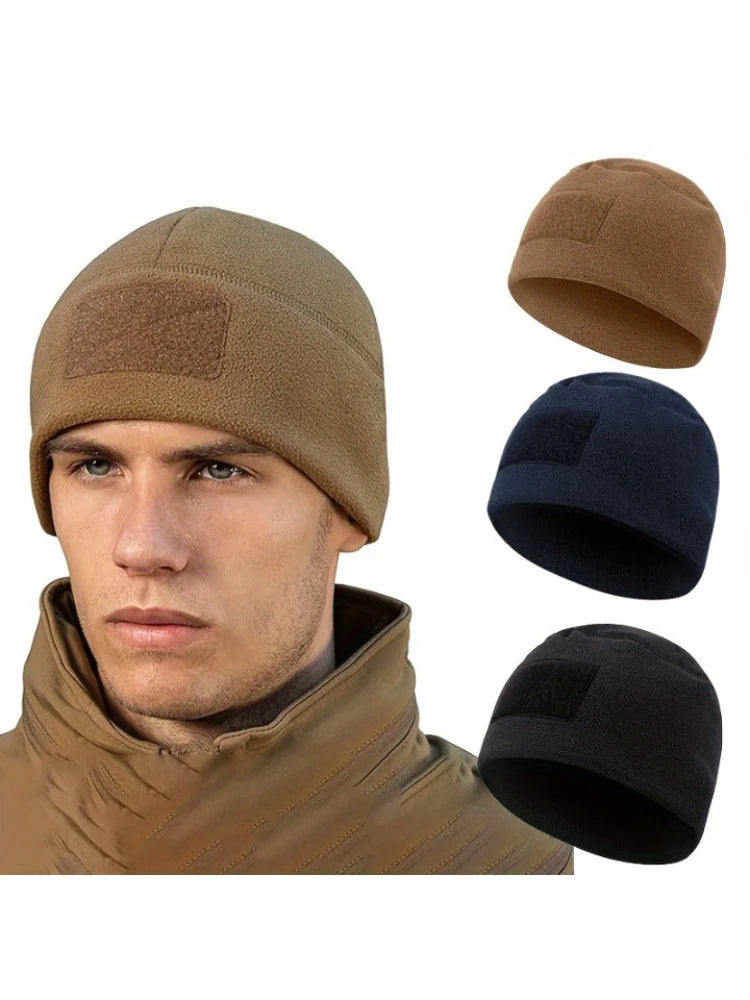 Windproof Tactical Beanie - Thick, Warm Knit Hat for Outdoor Activities