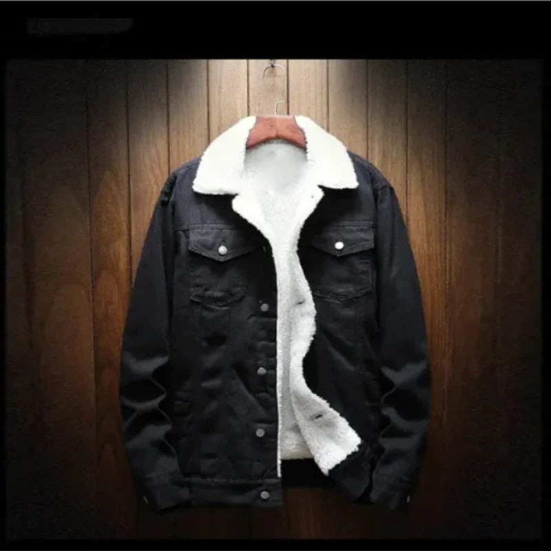 Men Winter Jean Jackets Outerwear Warm Denim Coats New Men Large Size Wool Liner Thicker Winter Denim Jackets