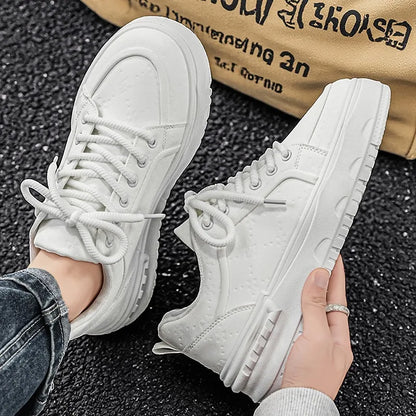Sneakers Casual Mens Original Designer Solid Board Shoes Fashion Leather Breathable Height Increased Flat Platform Sports Shoes