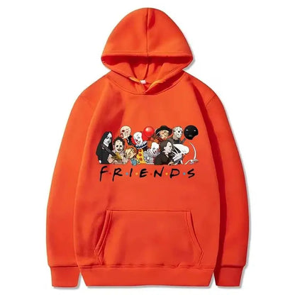 Halloween Hoodies Men Fashion Long Sleeve Friends Sweatshirts Women Novelty Horror Movie Casual Harajuku Pullovers Sudaderas