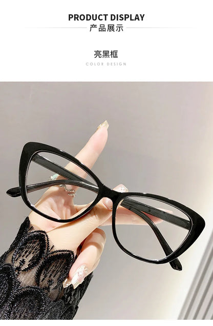 Fashion Ladies Reading Glasses Women Men Trendy Luxury Design Presbyopia Eyeglasses Cat Eye Anti-blue Light Eyewear for Female