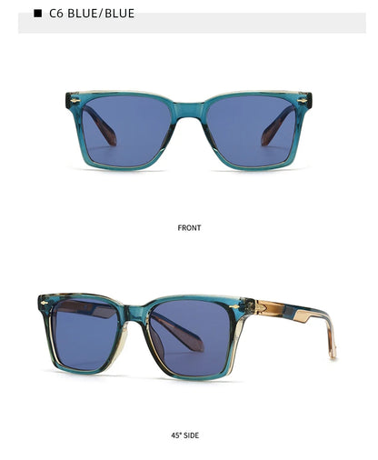 Luxury Square Sunglasses Men Women Retro Business Sun Glasses Male Daily Driving Travelling Shades UV400