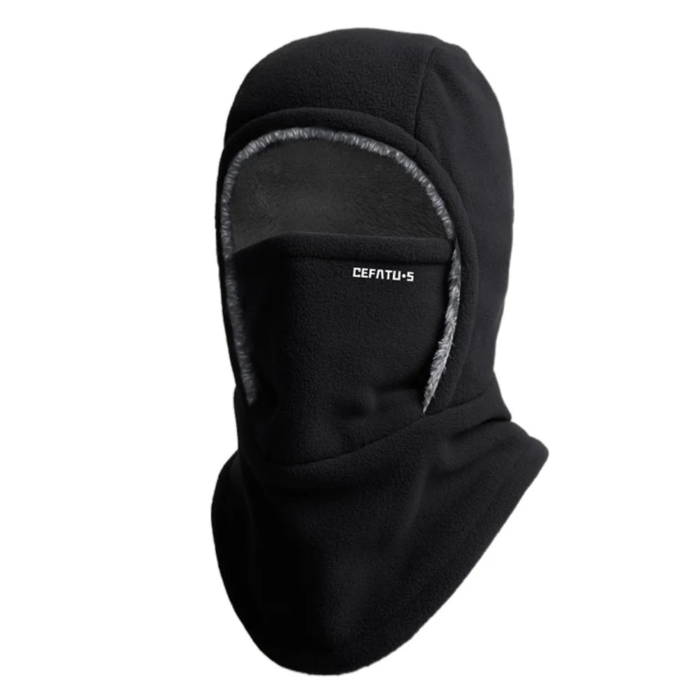 Warm Headgear Fleece Balaclava Cycling Cap Cold-proof Windproof Warm Hood and Hat Thicken Thermal Ski Windproof Cap Women Men