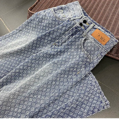 Jeans Women Spring Summer Straight Leg Jeans Women New Design Sense for Women Loose Fitting High Waisted Wide Leg Pants