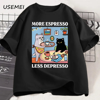 Tees Casual Short Sleeve Tops for Coffee Lovers Women