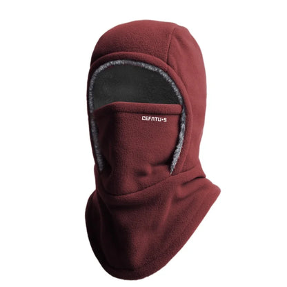 Warm Headgear Fleece Balaclava Cycling Cap Cold-proof Windproof Warm Hood and Hat Thicken Thermal Ski Windproof Cap Women Men