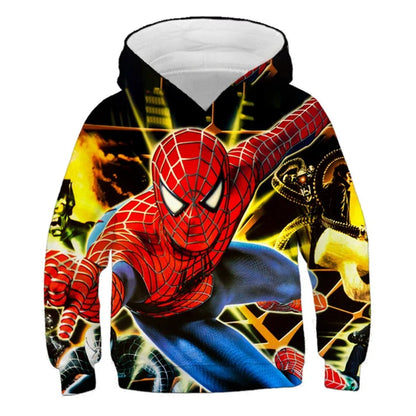 Girls Spring Marvel Spider-Man Venom Hoodie Superhero 3D Print Baby Boy Clothes Kids Casual Sportswear Hooded