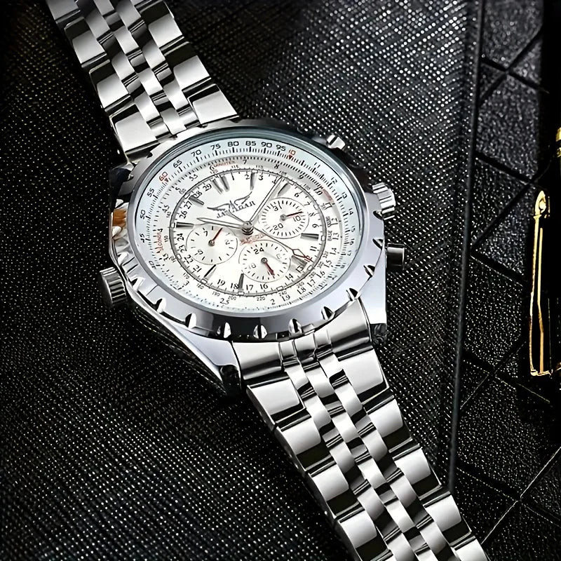 High-End Men's Watches Are a Stylish and Functionally Practical Mechanical Timepiece Made of Stainless Steel, Featuring a Hollow Design and a Large Dial. Its Attractive Appearance Makes It Suitable for Everyday Gifts, and It