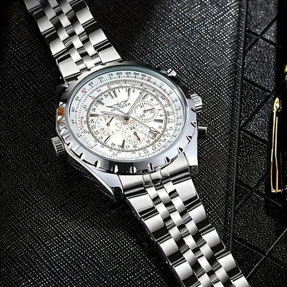 High-End Men's Watches Are a Stylish and Functionally Practical Mechanical Timepiece Made of Stainless Steel, Featuring a Hollow Design and a Large Dial. Its Attractive Appearance Makes It Suitable for Everyday Gifts, and It