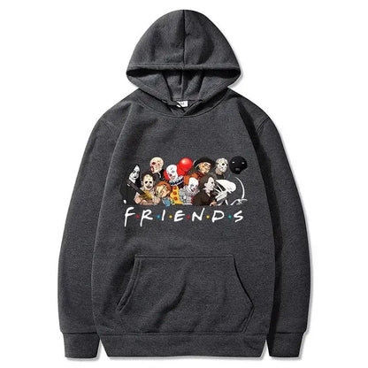 Halloween Hoodies Men Fashion Long Sleeve Friends Sweatshirts Women Novelty Horror Movie Casual Harajuku Pullovers Sudaderas