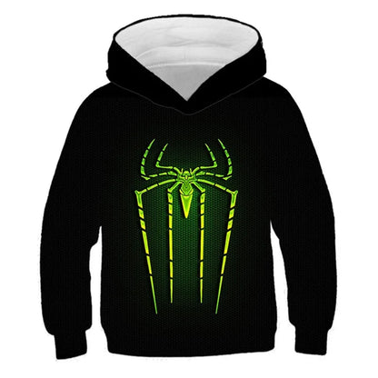 Girls Spring Marvel Spider-Man Venom Hoodie Superhero 3D Print Baby Boy Clothes Kids Casual Sportswear Hooded