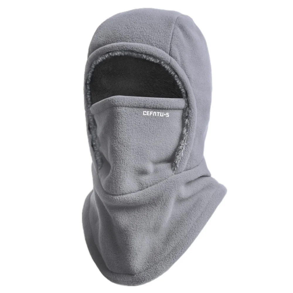 Warm Headgear Fleece Balaclava Cycling Cap Cold-proof Windproof Warm Hood and Hat Thicken Thermal Ski Windproof Cap Women Men