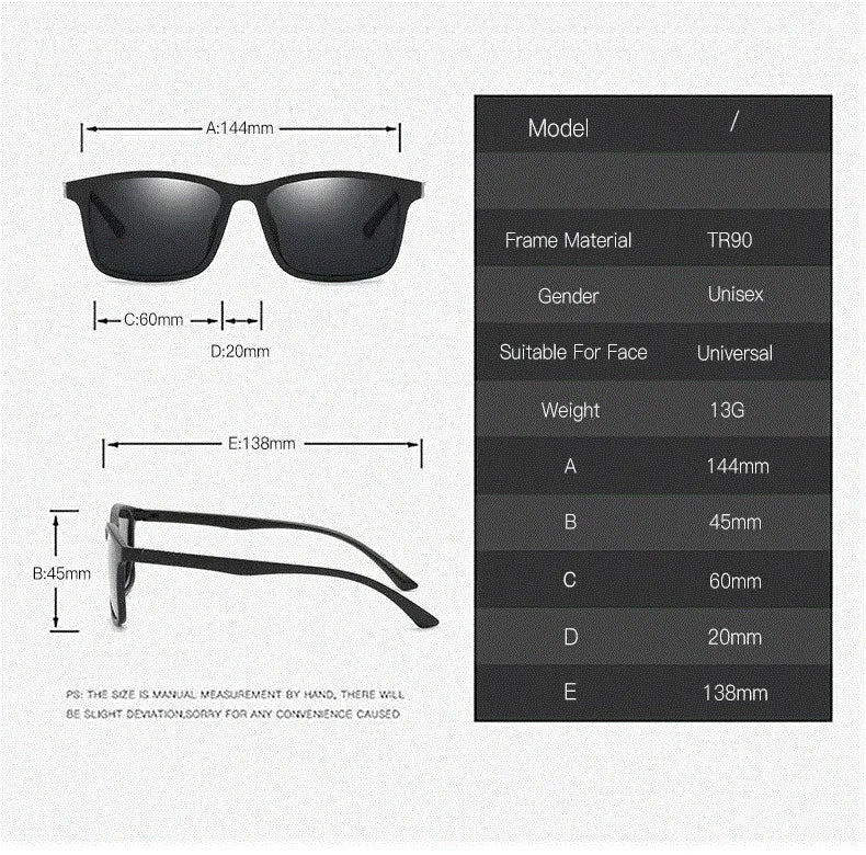 Luxury Men Sunglasses Fashion Vintage Square Ultra Light Frame Driving Fishing Sun Glasses For Man Eyewear
