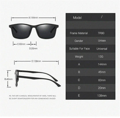 Luxury Men Sunglasses Fashion Vintage Square Ultra Light Frame Driving Fishing Sun Glasses For Man Eyewear