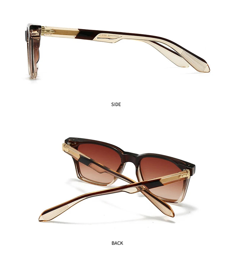 Luxury Square Sunglasses Men Women Retro Business Sun Glasses Male Daily Driving Travelling Shades UV400