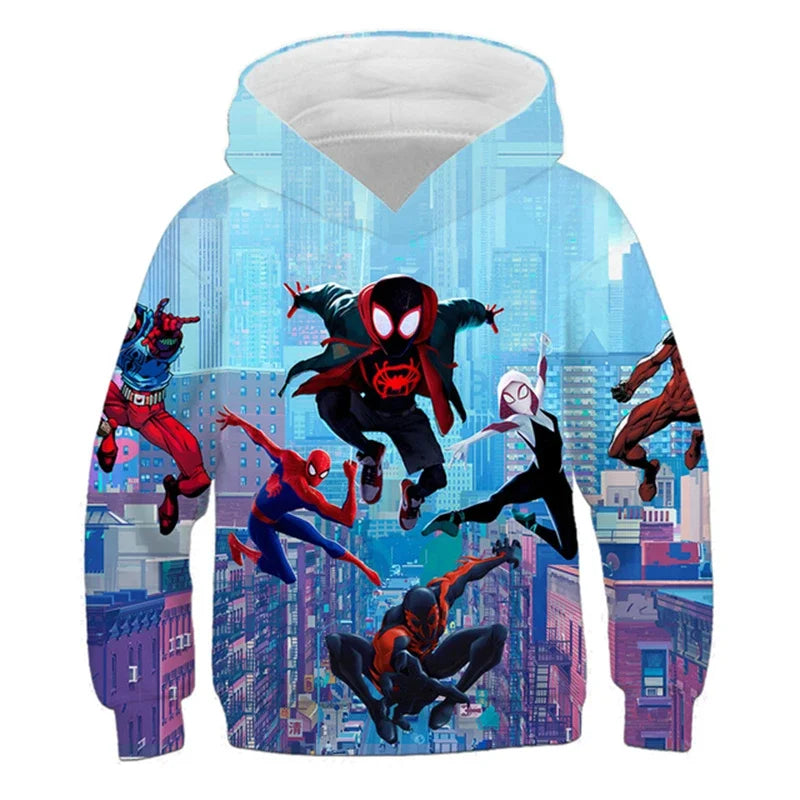 Girls Spring Marvel Spider-Man Venom Hoodie Superhero 3D Print Baby Boy Clothes Kids Casual Sportswear Hooded