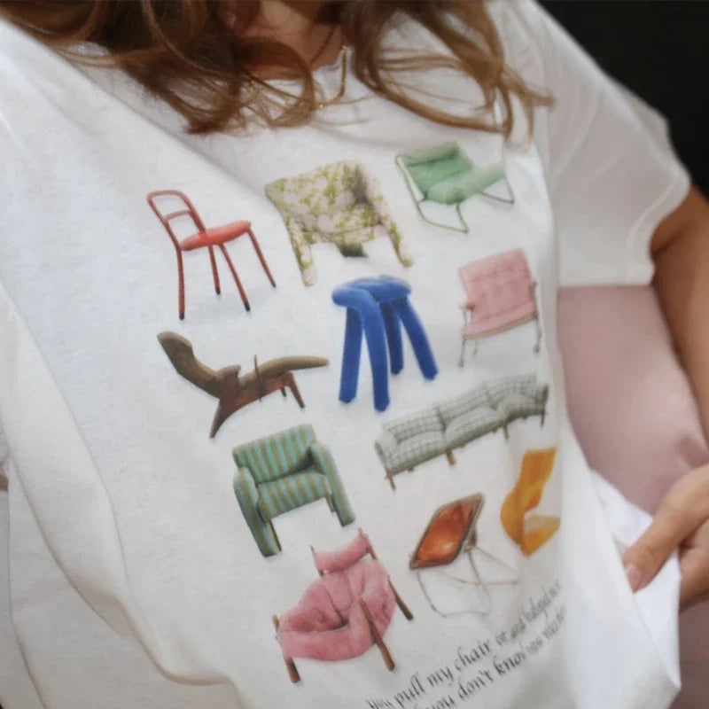 Vintage Fashion T Shirts Tops Unisex Clothing