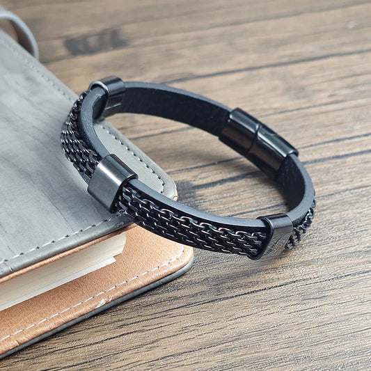 Magnetic Buckle Stainless Steel Rope Weaving Jewelry